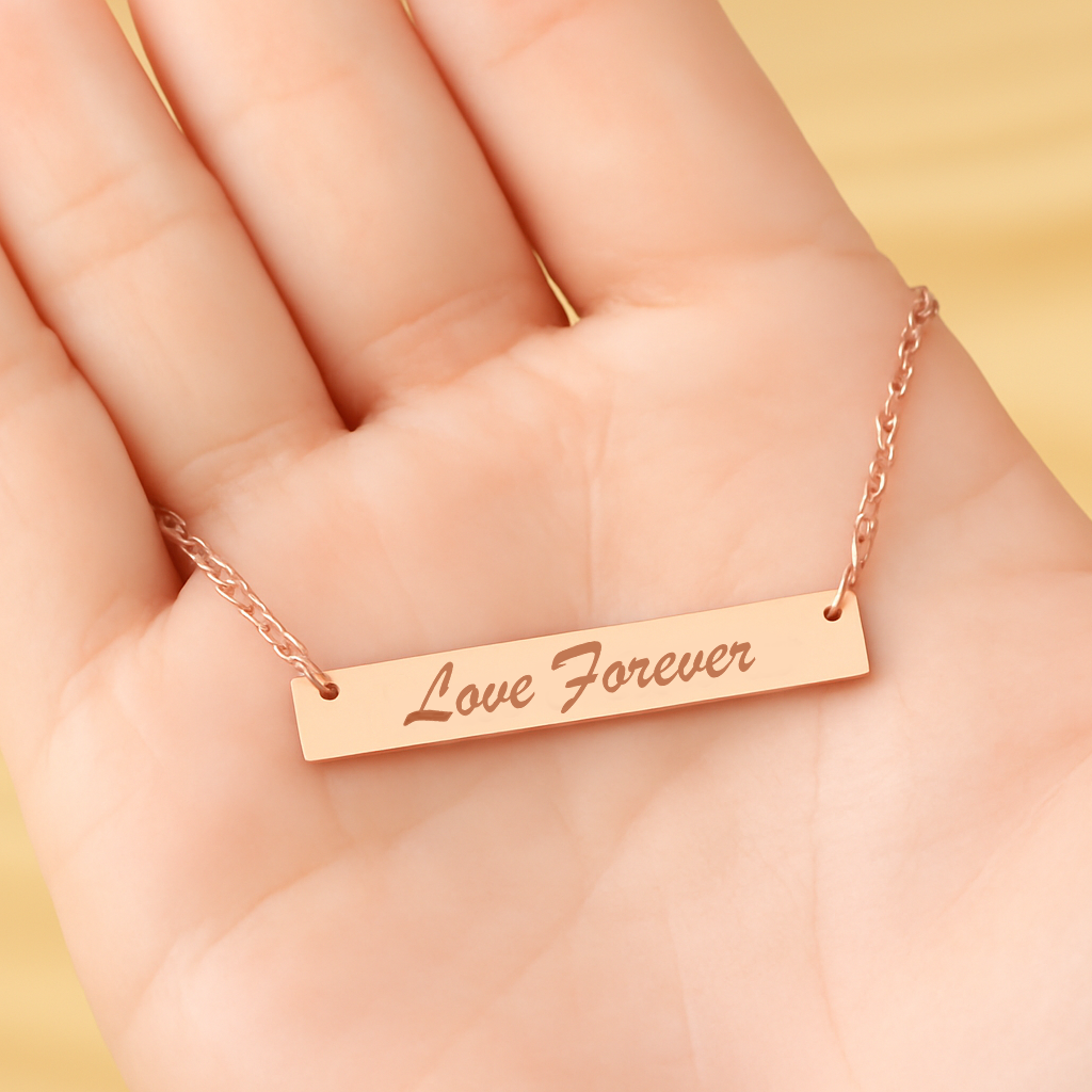 Stainless Steel Horizontal Bar Necklace (10pcs)