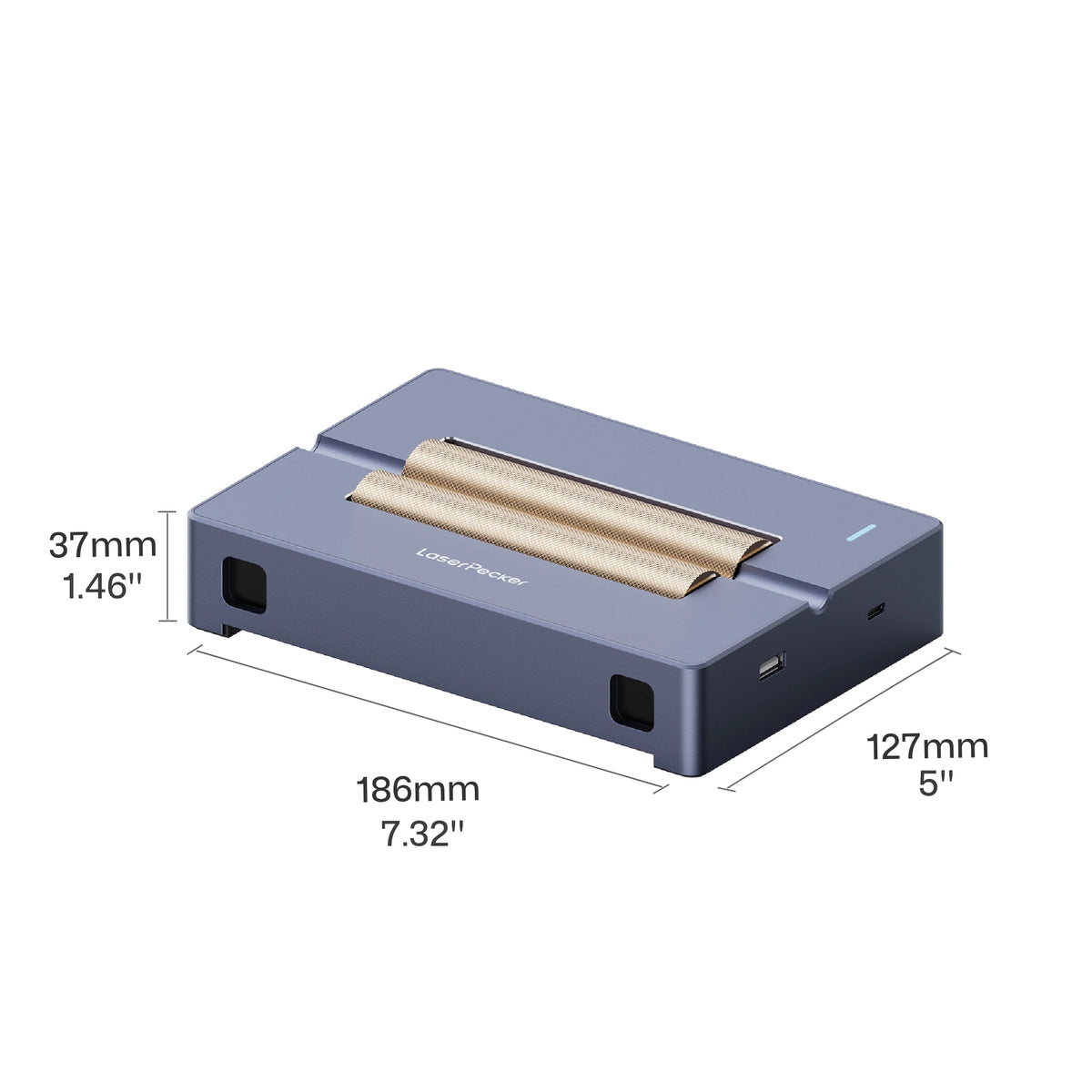 LaserPecker accessory Versatile Electric Roller Size