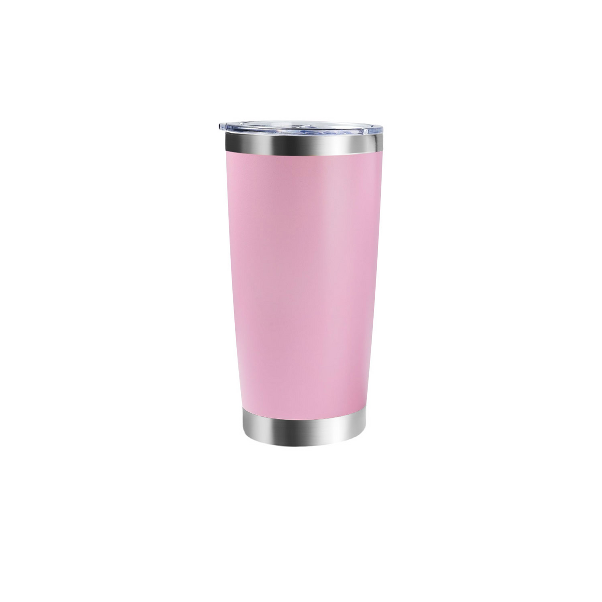 Vaso de acero inoxidable recubierto con tapa (1 ud / 2 uds)