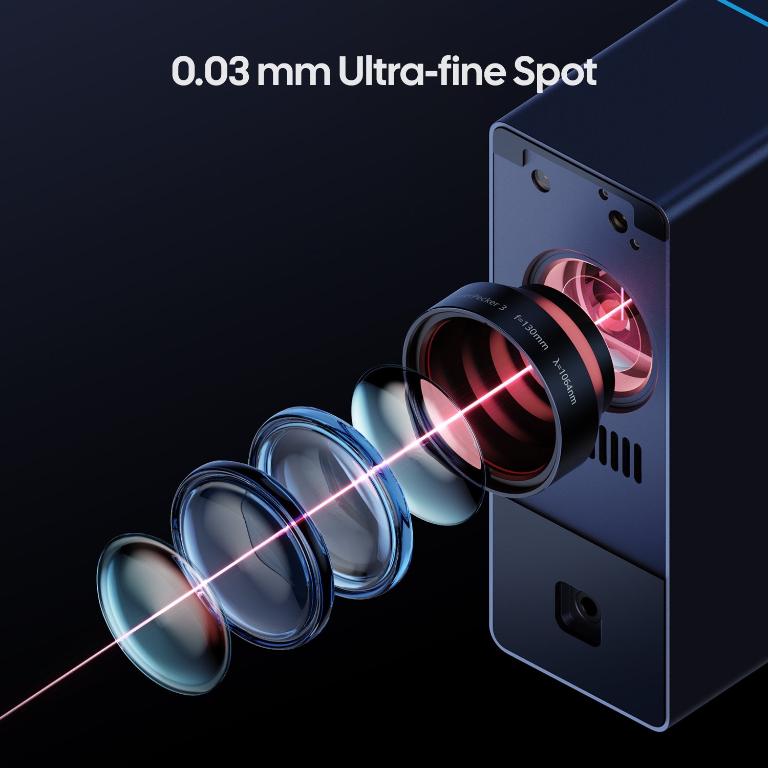 0.03 mm ultra fine laser spot