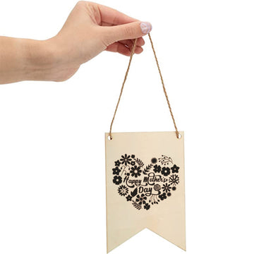Blank Wood Pennant Signs (24pcs / 48pcs)