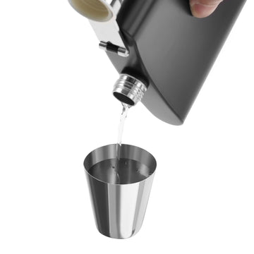 Stainless Steel Hip Flask with Funnel and Cups (6 oz)