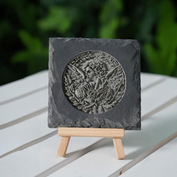 Posavasos Cuadrados de Pizarra Negra (6 piezas / 24 piezas)