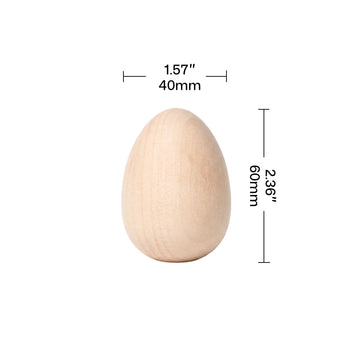 Huevos de Pascua de madera (6 unidades)
