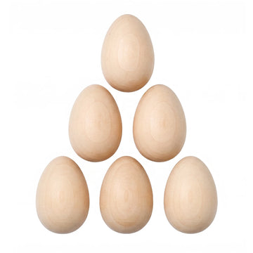 Huevos de Pascua de madera (6 unidades)