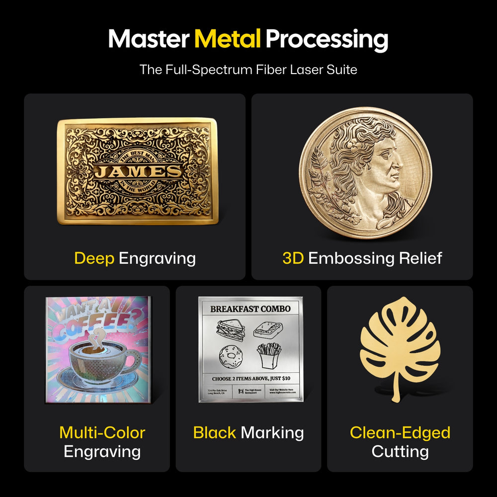 Product showcase of a fiber laser engraver