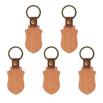 Wooden Shield Keychain Blanks