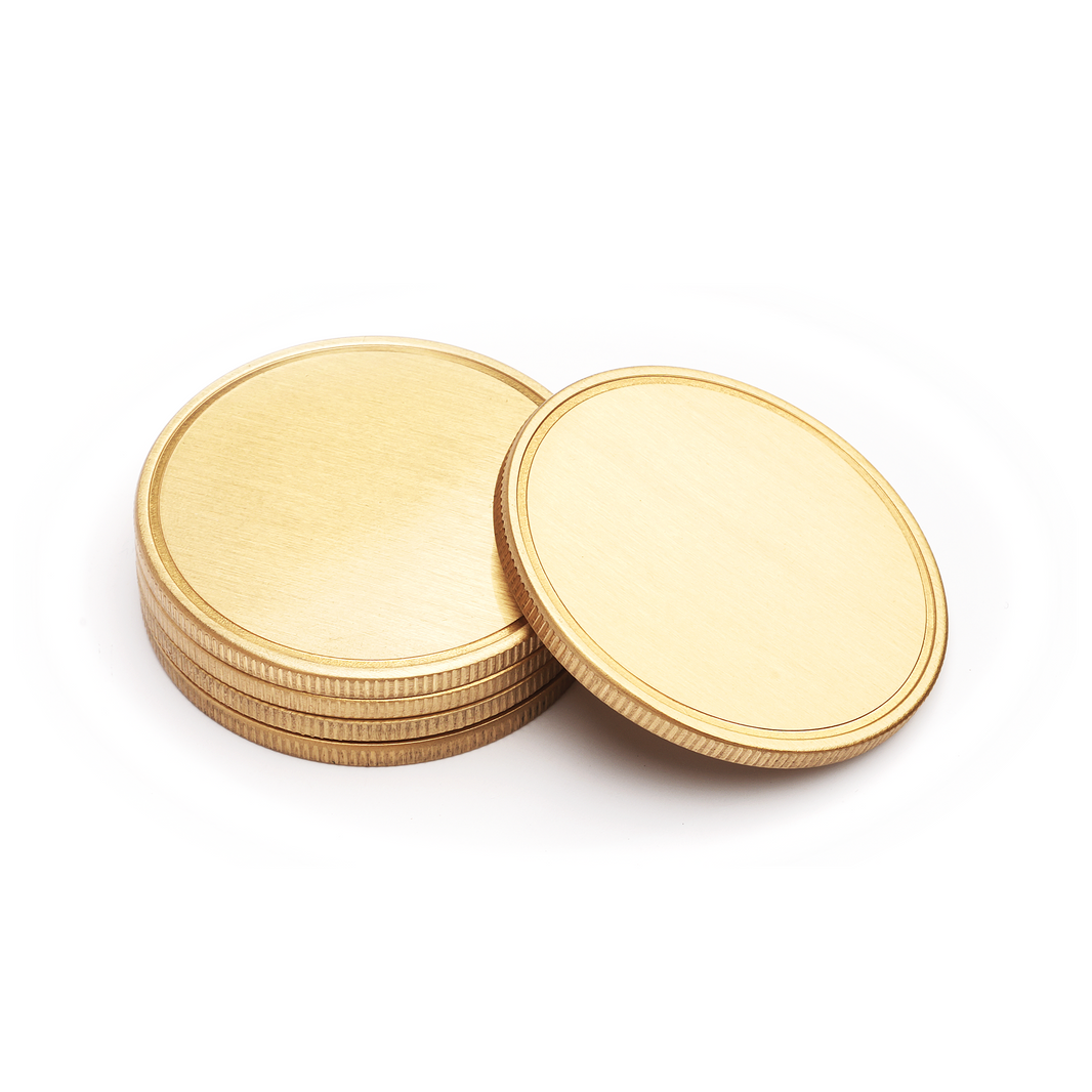 Monedas de latón en blanco (5 unidades / 10 unidades)