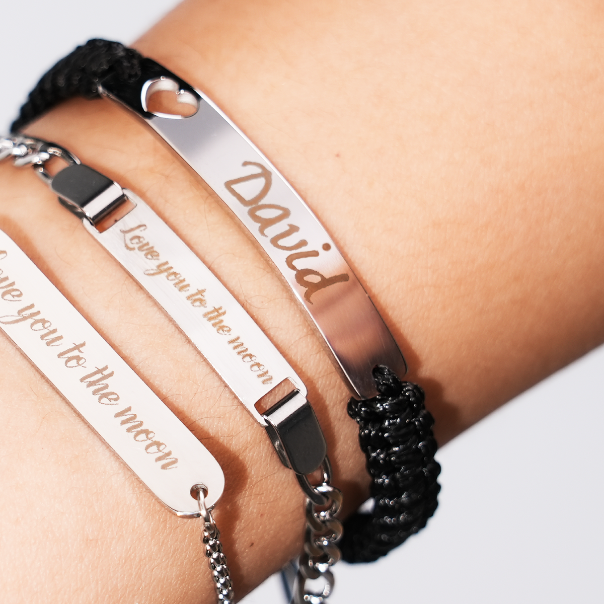 Braided Stainless Steel Bracelet (8pcs)