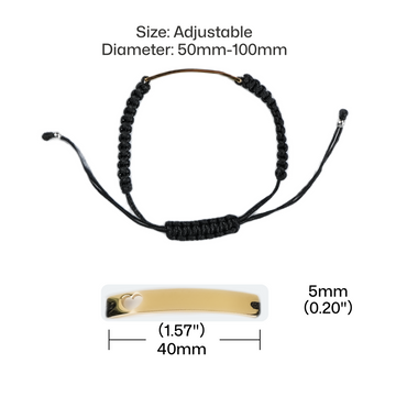 Braided Stainless Steel Bracelet (8pcs)