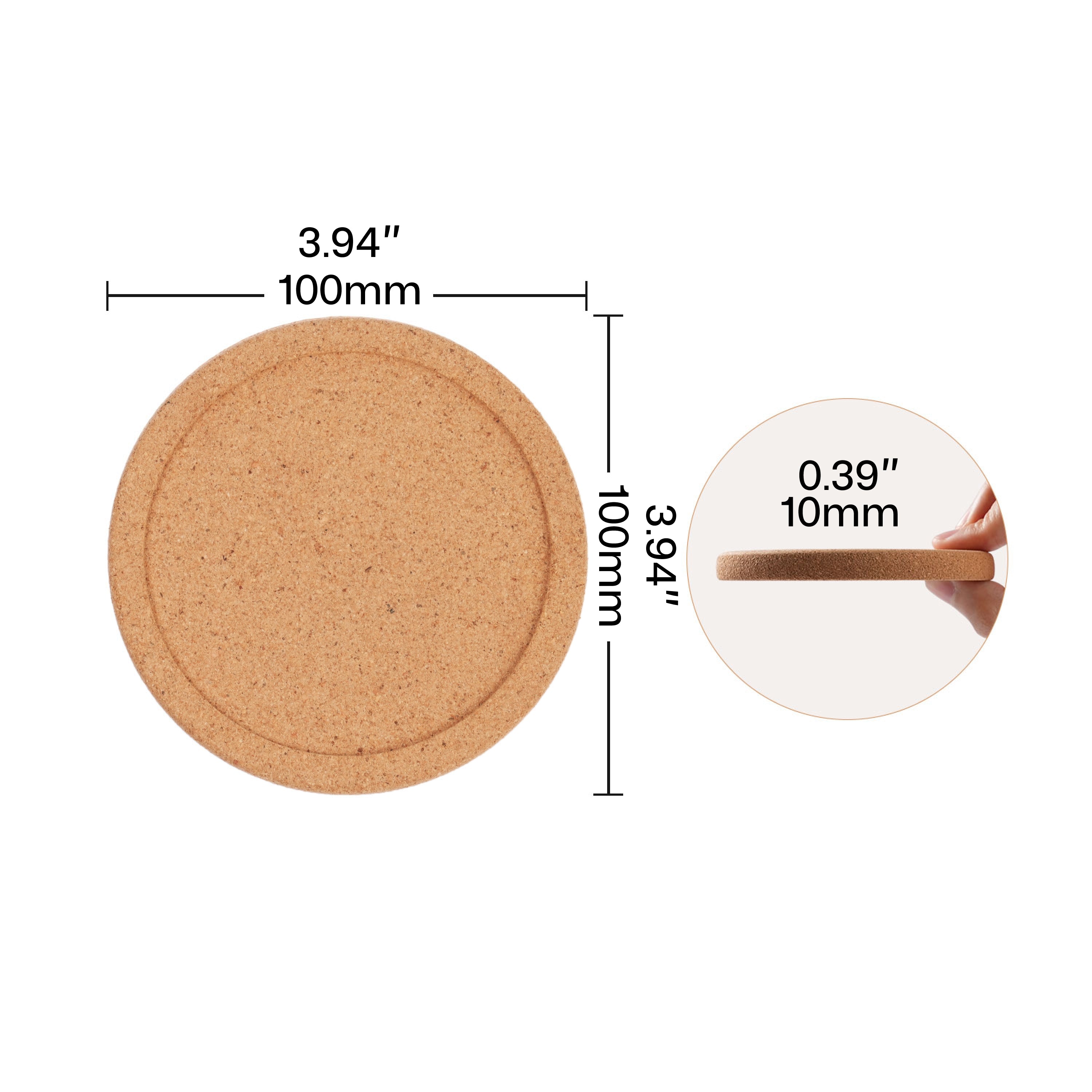 Cork Coasters for Drinks (10 pcs / 30 pcs)