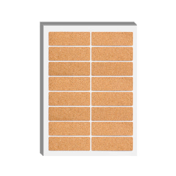 Rectangular Corkwood Label Stickers (160pcs)
