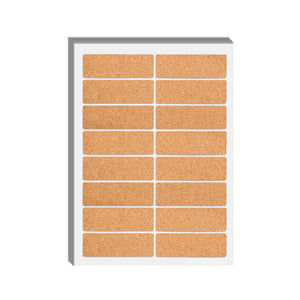 Rectangular Corkwood Label Stickers (160pcs)