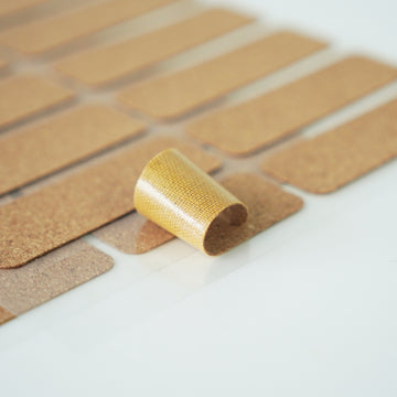 Rectangular Corkwood Label Stickers (160pcs)