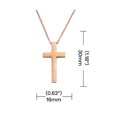 Stainless Steel Cross Pendant Necklace (8 pcs)