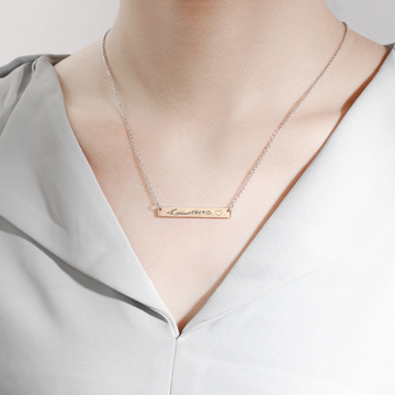 Stainless Steel Horizontal Bar Necklace (10pcs)