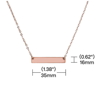 Stainless Steel Horizontal Bar Necklace (10pcs)