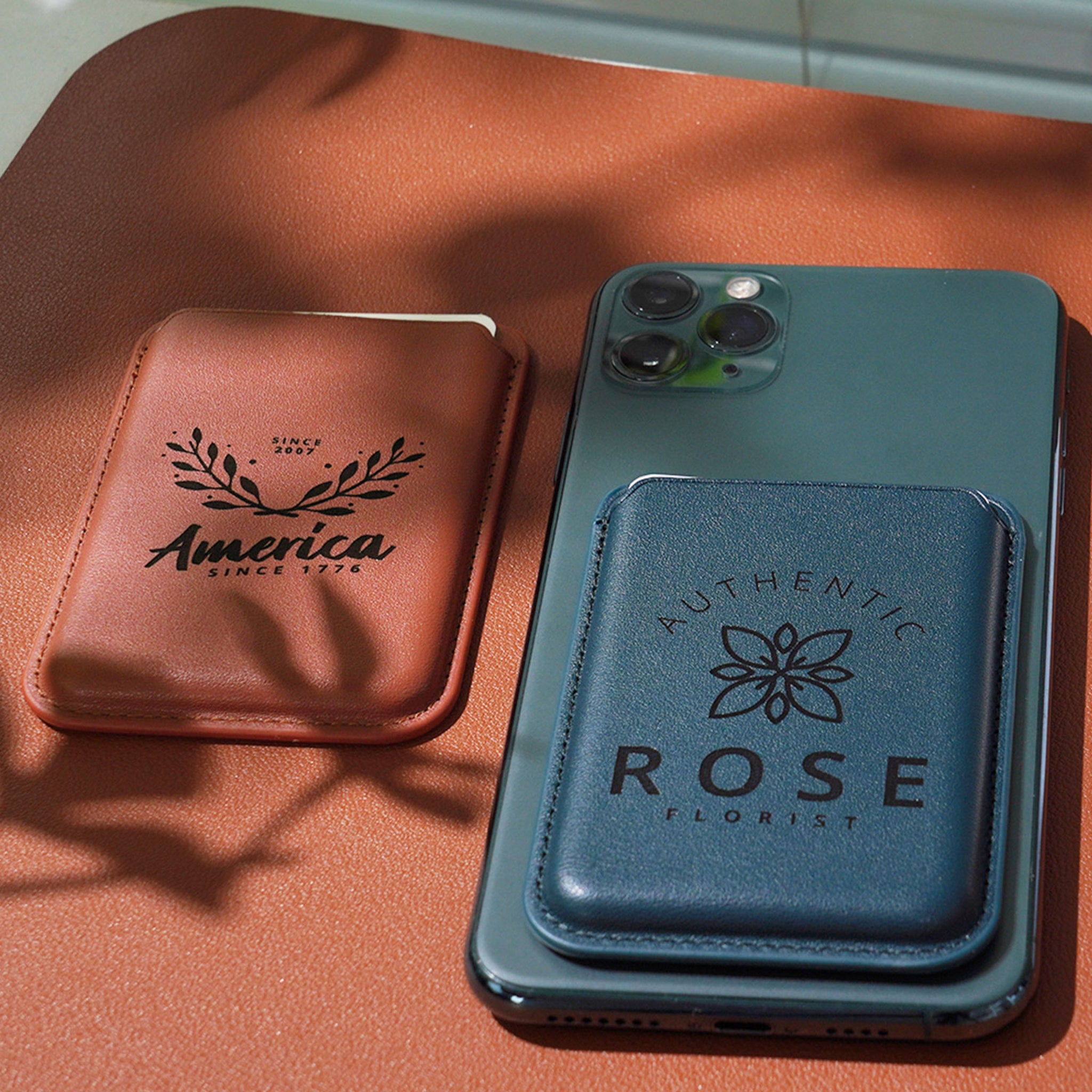 Magnetic Leather Card Holder for iPhone (2pcs)