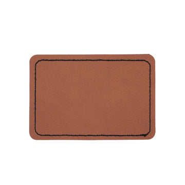 Etiquetas/Identificadores rectangulares de cuero sintético en blanco (30 unidades)