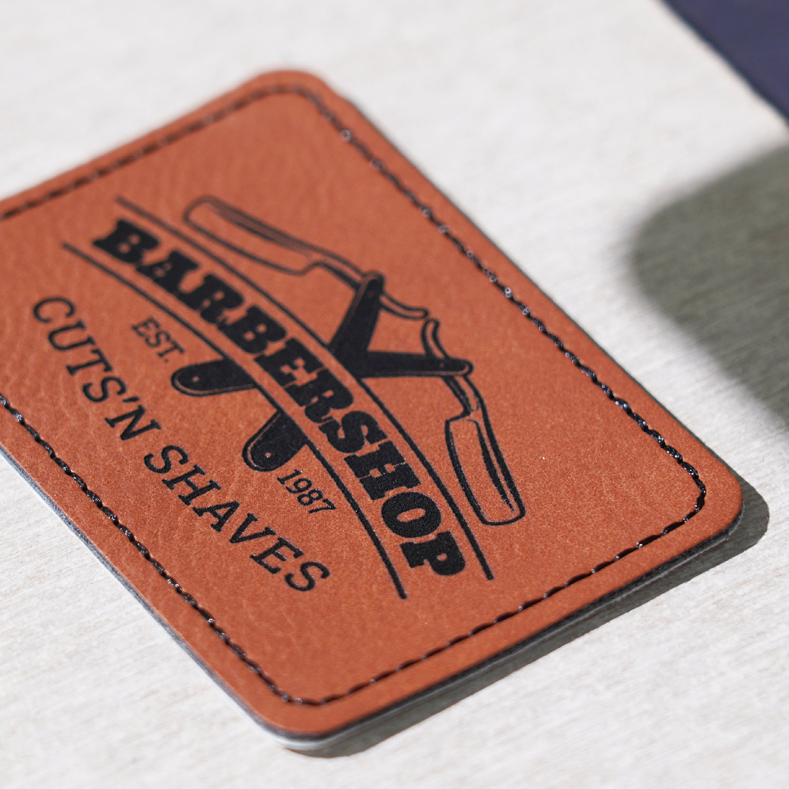 Blank Rectangular PU Leather Labels / Tags (30pcs)