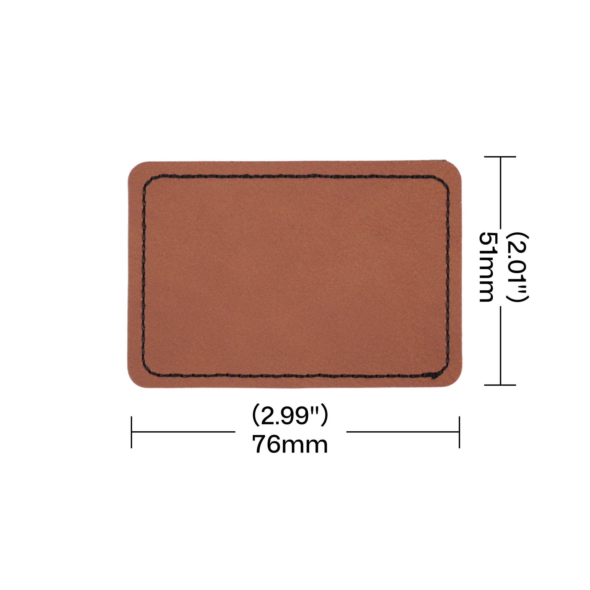Blank Rectangular PU Leather Labels / Tags (30pcs)