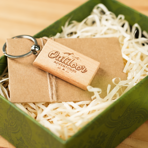 Blank Rectangular Wooden Keychain (20pcs / 40pcs)