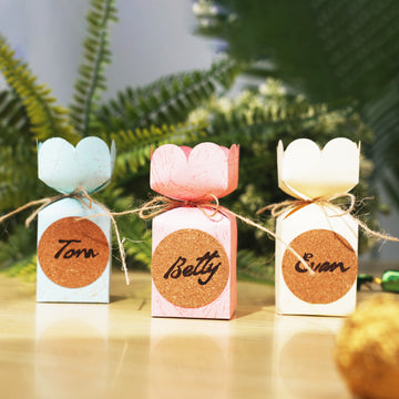 Round Corkwood Label Stickers (120pcs)