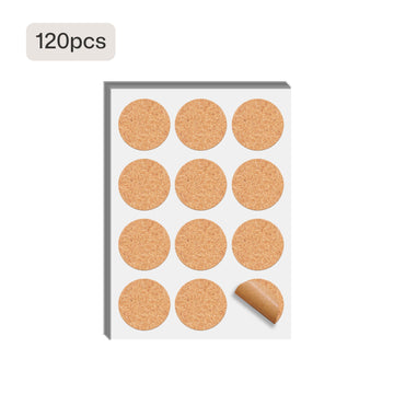Round Corkwood Label Stickers (120pcs)