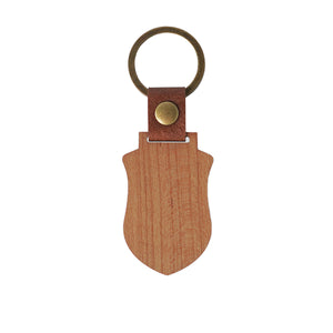 Blank Shield-shaped Wooden Keychains (10pcs / 20pcs)
