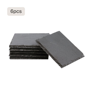 Posavasos Cuadrados de Pizarra Negra (6 piezas / 24 piezas)