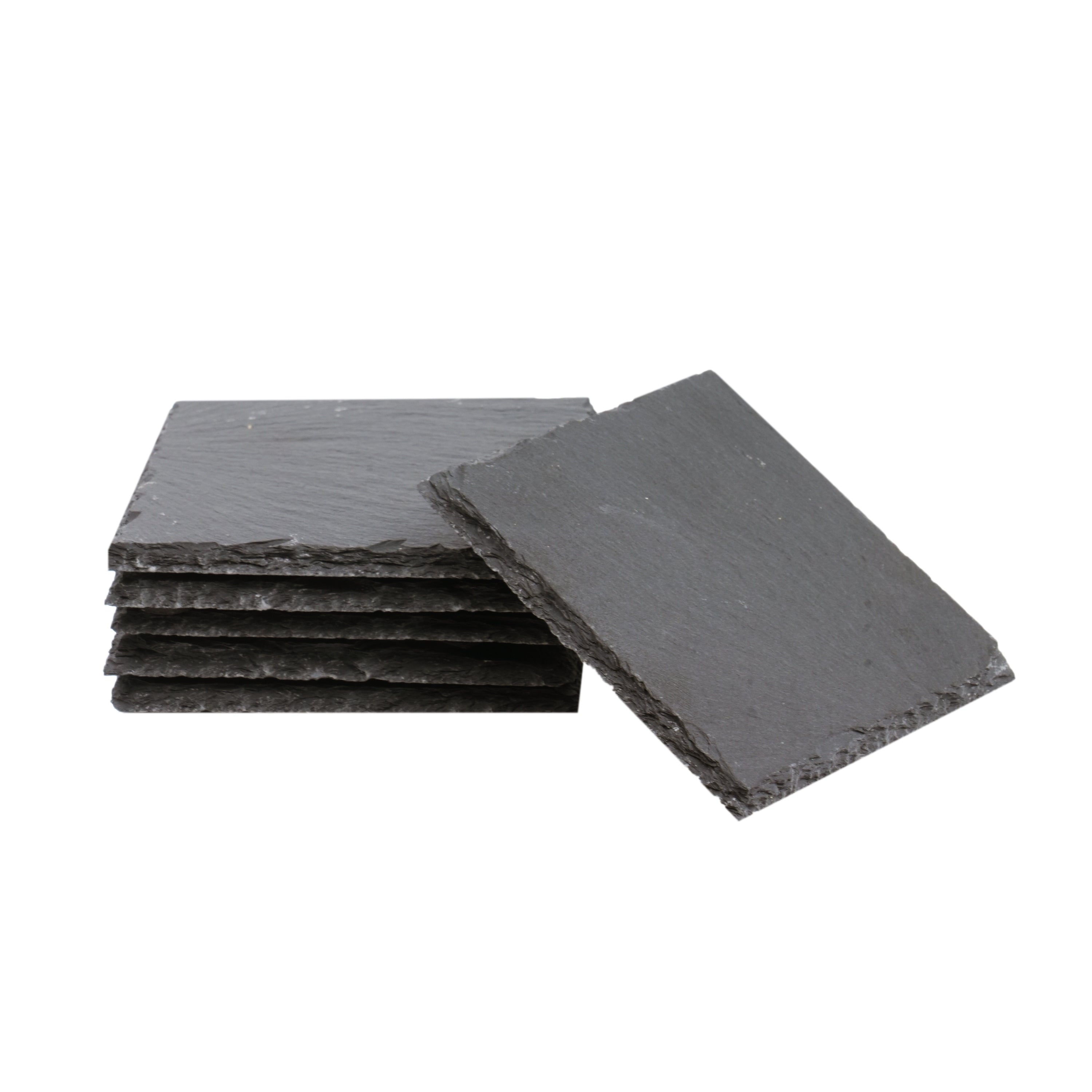 Stone Slate Coasters Square Black (6pcs / 24pcs)