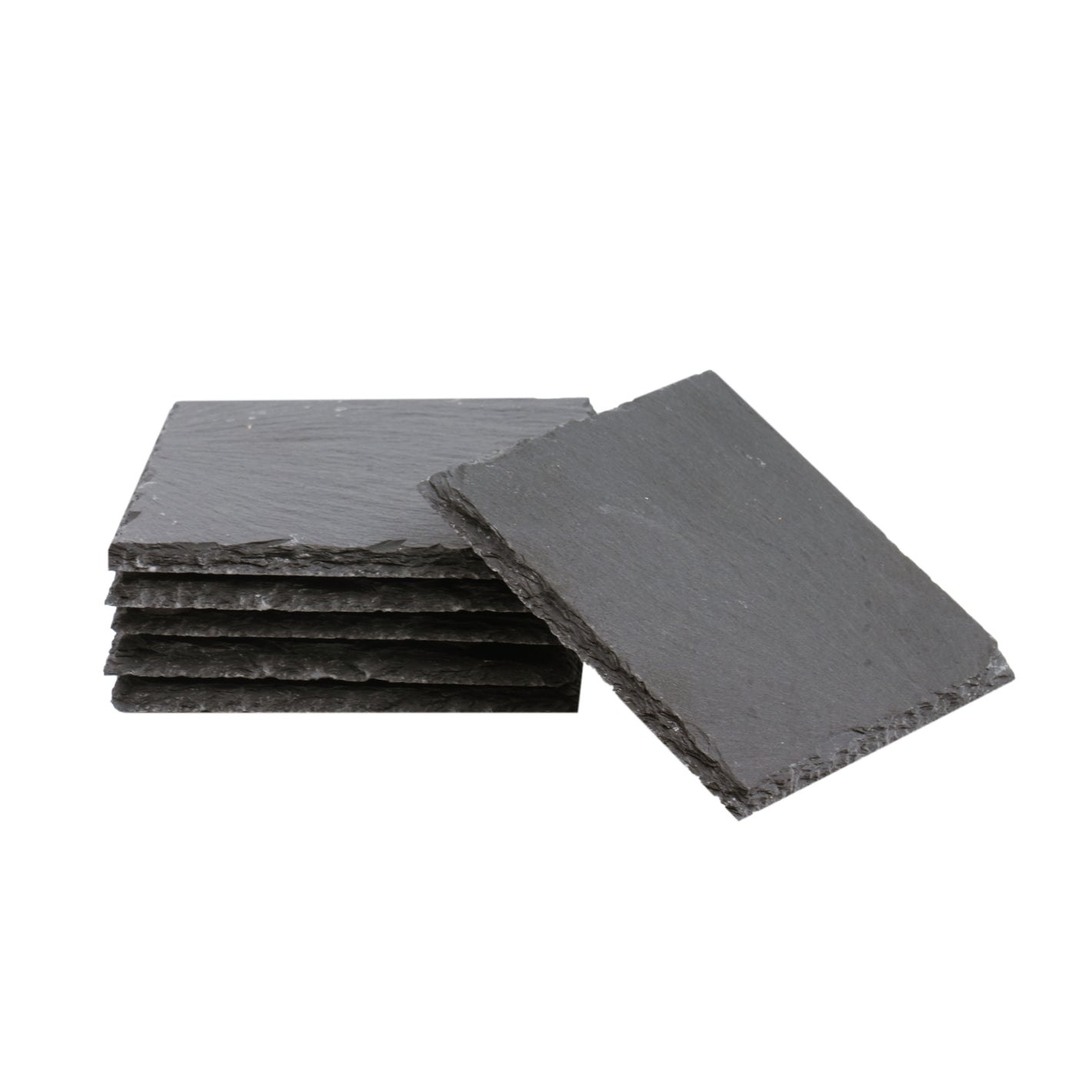 Posavasos Cuadrados de Pizarra Negra (6 piezas / 24 piezas)