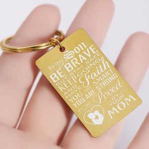 Stainless Steel Rectangular Keychain (10pcs)