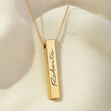 Stainless Steel Vertical Bar Necklace (10pcs)